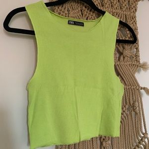 Zara crop tank top